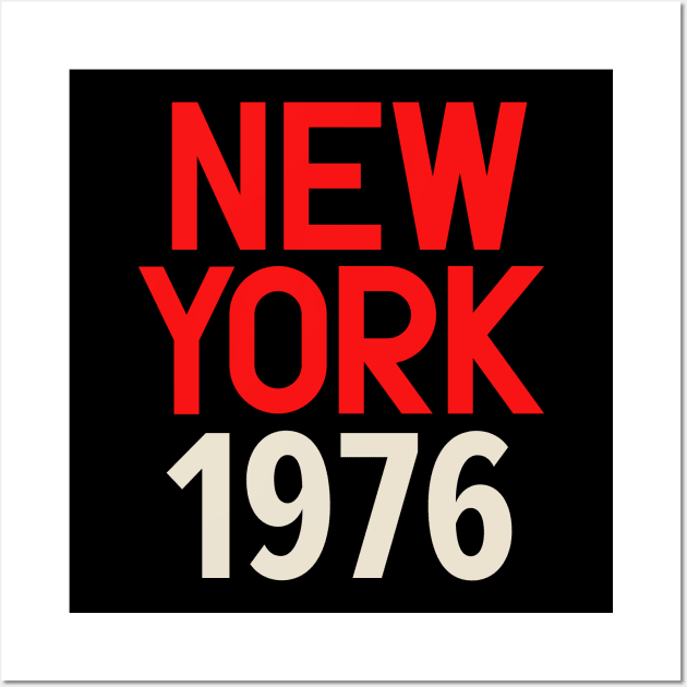 Iconic New York Birth Year Series: Timeless Typography - New York 1976 Wall Art by Boogosh